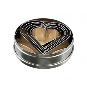 Chef Inox CUTTER SET-HEART 6pc SIZE: 50-90mm Set