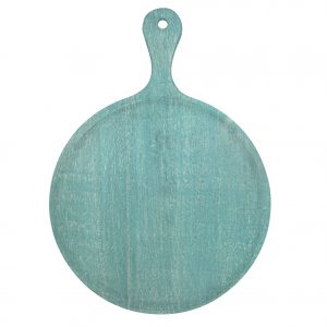 Chef Inox MANGOWOOD SERVING BOARD ROUND w/HDL 570x780x35mm AQUA