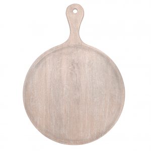 Chef Inox MANGOWOOD SERVING BOARD ROUND w/HDL 570x780x35mm CORAL