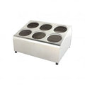 Chef Inox CUTLERY CYLINDER HOLDER-Stainless Steel 6 HOLE (380x300x210) (3x3)