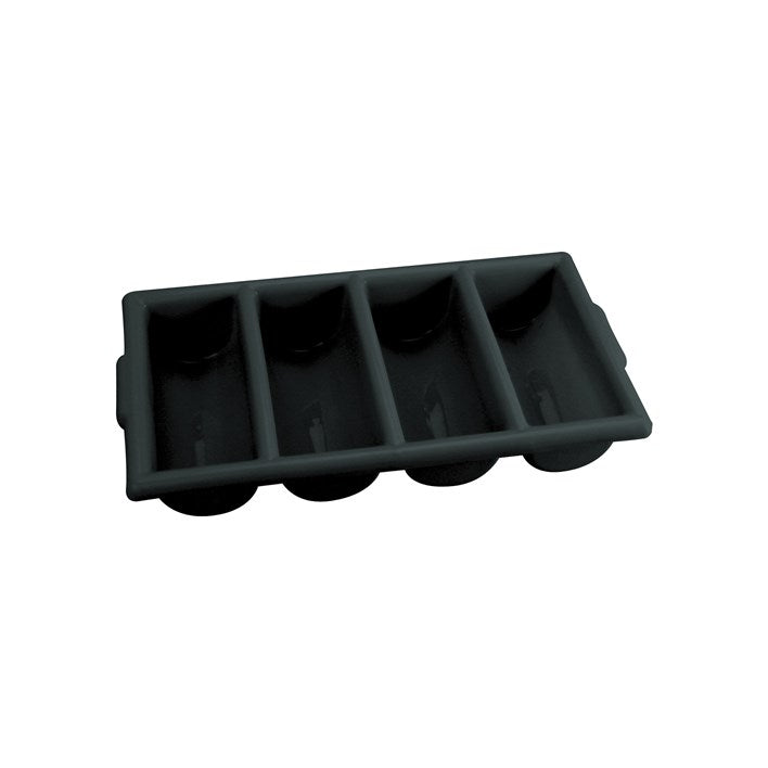Chef Inox CUTLERY BOX-4-COMP BLACK-Auscaterquip