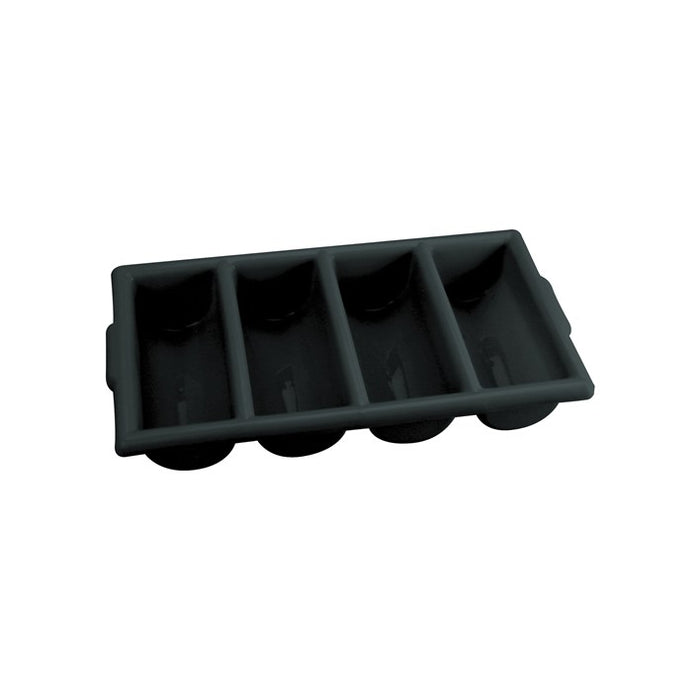 Chef Inox CUTLERY BOX-4-COMP BLACK-Auscaterquip
