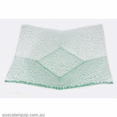 Han SQUARE DISH ORAGAMI 390X390mm CLEAR-Auscaterquip