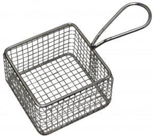 Chef Inox SERVING BASKET SQUARE WIRE w/HDL 95x95x60mm