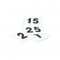 Tablekraft TABLE NUMBER SET- 1-25 BLACK ON WHITE Set