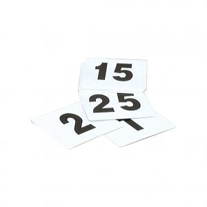 Tablekraft TABLE NUMBER SET- 1-50 BLACK ON WHITE Set