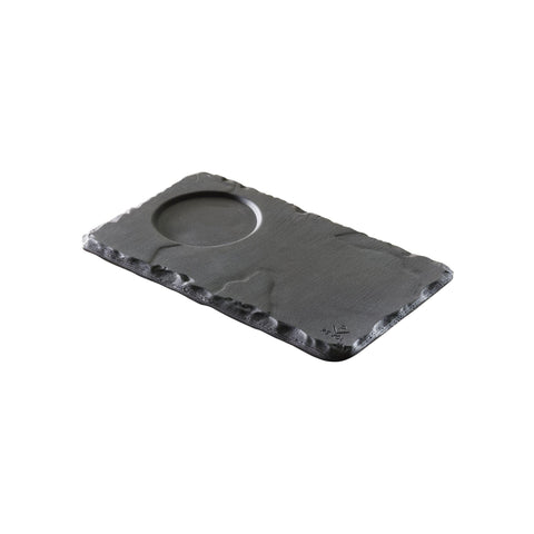 Revol  BASALT TRAY WITH WELL 140x80mm EA