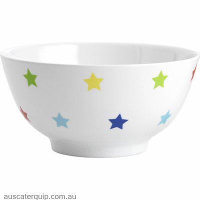 JAB MULTI COLOUR STARS ON WHITE BOWL 115x50mm-Auscaterquip