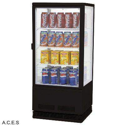BROMIC Countertop Flat Glass Display Chiller- 78L- Black-Auscaterquip