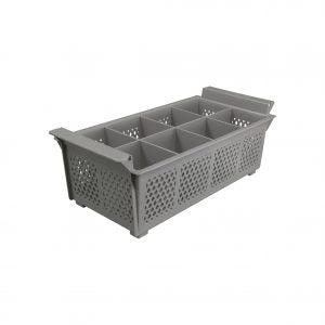Unica UNICA FLATWARE BASKET-GREY 8 COMPS
