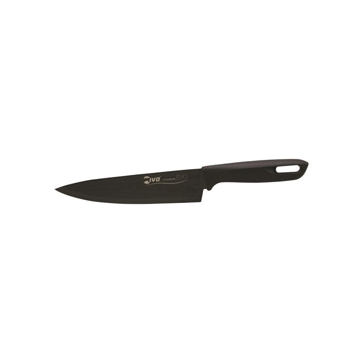 Ivo IVO-CHEF'S KNIFE-180mm- BLACK HDL,TITANIUM EVO "221000"-Auscaterquip