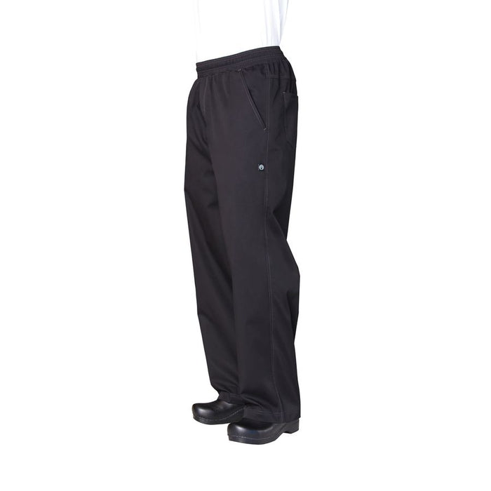 Black Lightweight Basic Baggy Pants-Auscaterquip