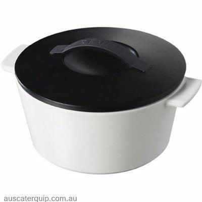 Revol REVOL REVOLUTION ROUND CASSEROLE W/LID BLACK 1.5lt-Auscaterquip