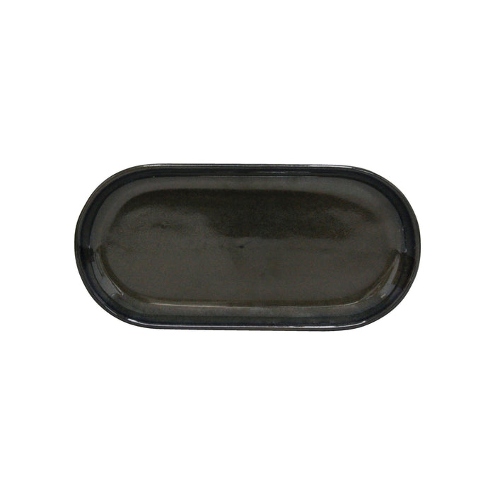 tablekraft ARTISTICA OVAL PLATE, COUPE 300x140mm MIDNIGHT BLUE-Auscaterquip
