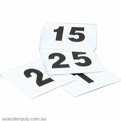 tablekraft TABLE NUMBER SET-1-100 BLACK ON WHITE-Auscaterquip