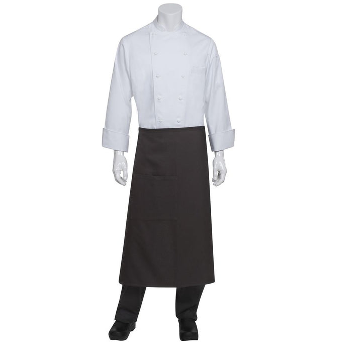 Black Waffle Weave Bistro Apron-Auscaterquip