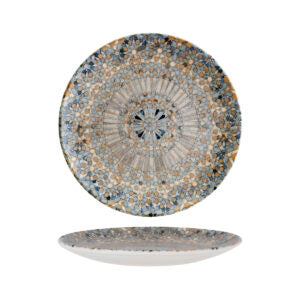 Bonna  LUCA MOSAIC ROUND COUPE PLATE 270mm (S-MT-LUCMZGRM27DZ (Box of 12)