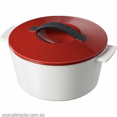 Revol REVOL REVOLUTION ROUND CASSEROLE W/LID RED 1.5lt-Auscaterquip