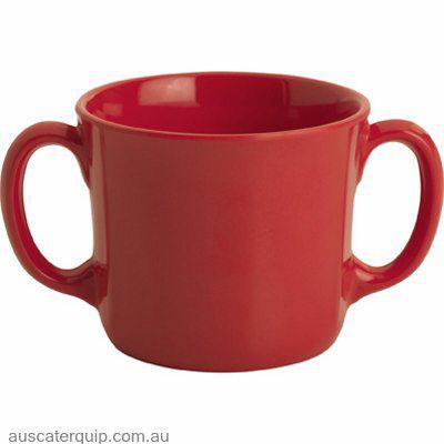 JAB GELATO-RED/WHITE ROUND TAPERED BOWL 145x50mm-Auscaterquip