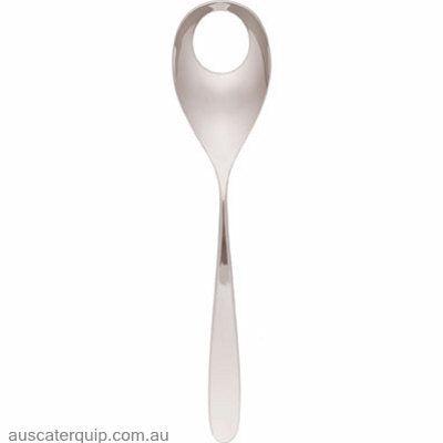 tablekraft SERVING SPOON W/HOLE 18/10 ALASKA MIRROR-Auscaterquip