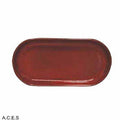 tablekraft ARTISTICA OVAL PLATE COUPE 300x140mm REACTIVE RED-Auscaterquip