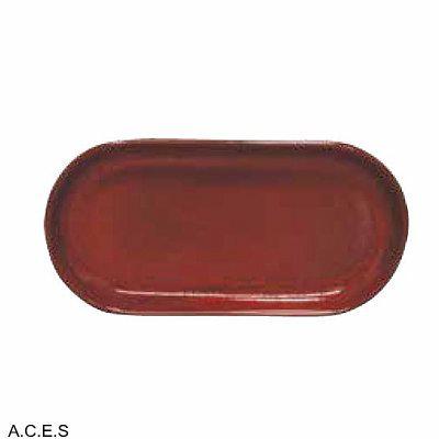 tablekraft ARTISTICA OVAL PLATE COUPE 300x140mm REACTIVE RED-Auscaterquip