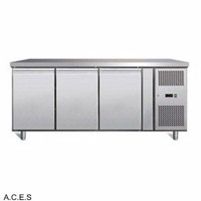 GREENLINE Bench Refrigeration 600 Deep (3 Solid Doors)-Auscaterquip
