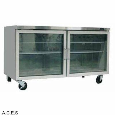GREENLINE COMPACT BENCH REFRIGERATION GLASS DOORS 1553 mm wide-Auscaterquip
