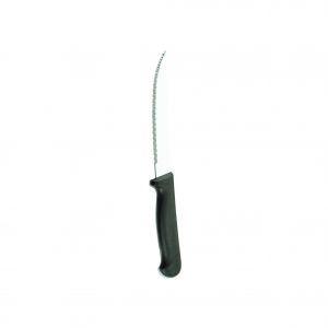Tablekraft STEAK KNIFE-Stainless Steel BLACK HANDLE POINTED TIP DOZ