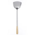 Chef Inox WOK TURNER-Stainless Steel, WOODEN HANDLE 105x320mm
