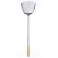 Chef Inox WOK TURNER-Stainless Steel, WOODEN HANDLE 105x320mm