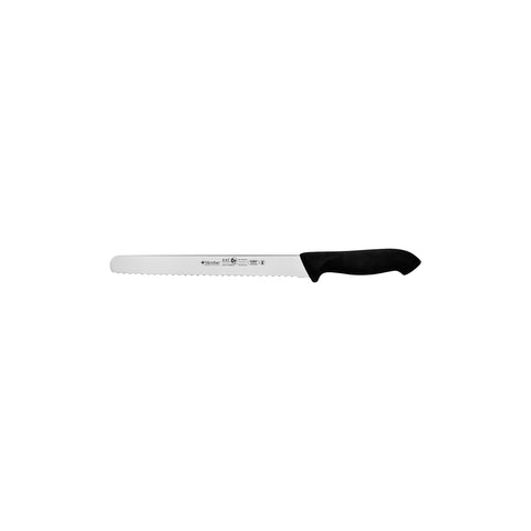 Icel HORECA PRIME SLICING KNIFE-BLACk, 250mm, WAVY EDGE (HR12.25)  (Each)