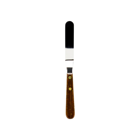 Chef Inox SPATULA--CRANKED Stainless Steel 100x19mm Wood Handle