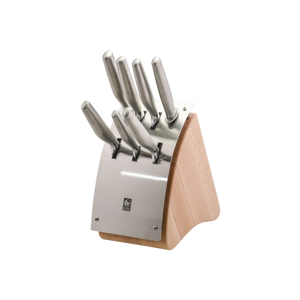 Icel BLOCKS 7 PIECE PLATINA KNIFE BLOCK (PT103.07)  (Set)