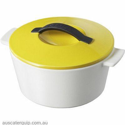 Revol REVOL REVOLUTION ROUND CASSEROLE W/LID YELLOW 3.4lt-Auscaterquip
