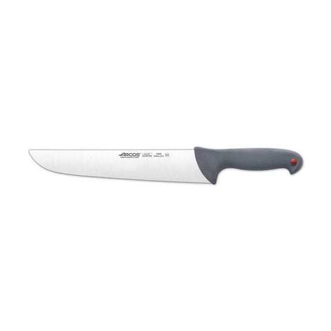 Arcos COLOUR PROF BUTCHER KNIFE-250mm, WIDE BLADE GREY HANDLE (Each)