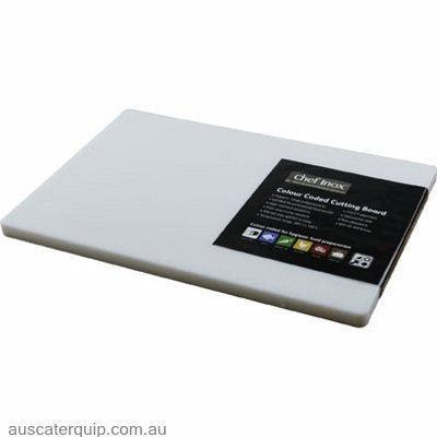 Chef Inox CUTTING BOARD-PP 300x450x20mm WHITE-Auscaterquip