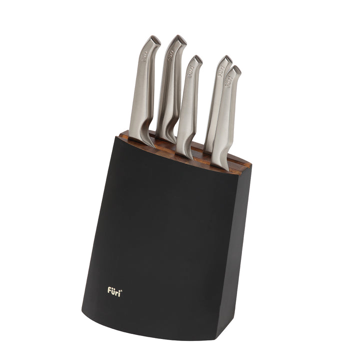Furi Knives FURI-ANGULAR KNIFE 6PC BLOCK SET BLACK 9/15x2/17/20CM(41390)