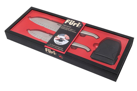 Furi Knives FURI-EAST/WEST SANTOKU SET, 17/13CM 3PCDIAMOND FINGERS 41363