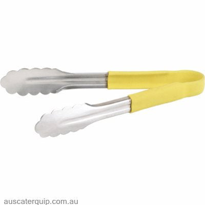Chef Inox TONG-UTILITY S/S 300mm YELLOW-Auscaterquip