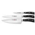 Wusthof CLASSIC IKON BLACK KNIFE SET 3 PIECE (1120360301W)