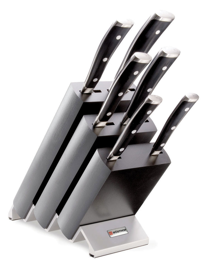 Wusthof CLASSIC IKON BLACK KNIFE BLOCK SET 7pc (1090370601W)