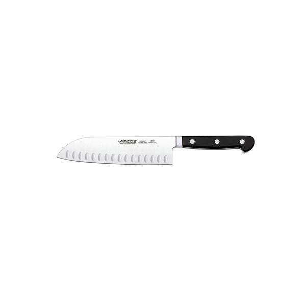 Arcos CLASICA SANTOKU KNIFE-140mm, GRANTON EDGE BLACK HANDLE (Each)