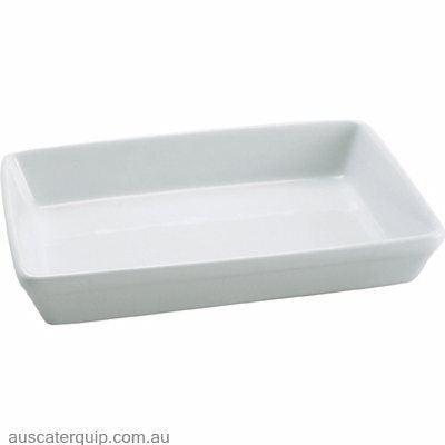 Vitroceram RECTANGULAR BAKER-265x170x45mm/1.3lt WHITE "VITROCERAM"-Auscaterquip