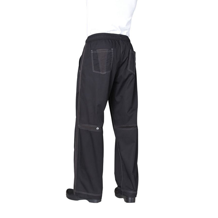 Black Cool Vent Baggy Pants-Auscaterquip
