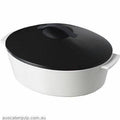 Revol REVOL REVOLUTION OVAL CASSEROLE W/LID BLACK 4.2lt-Auscaterquip
