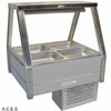 ROBAND COLD FOOD DISPLAY BARS -   REFRIGERATED COLD PLATE - DOUBLE ROW - 4 Pans
