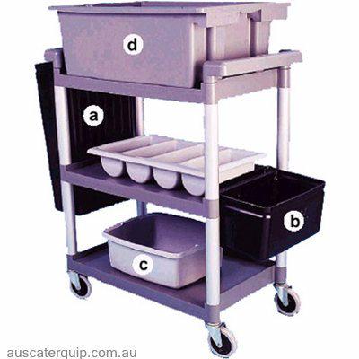 Unica FLATWARE BIN-337x231x187 BLACK SUITS 9600 (RTB2)-Auscaterquip