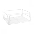 WHITE PVC-GLASS BASKET-RECT., 435x355x125mm (17x14")
