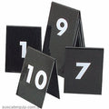 tablekraft SET OF TABLE NoS 21-30 WHITE TEXT ON BLACK 75x55mm-Auscaterquip